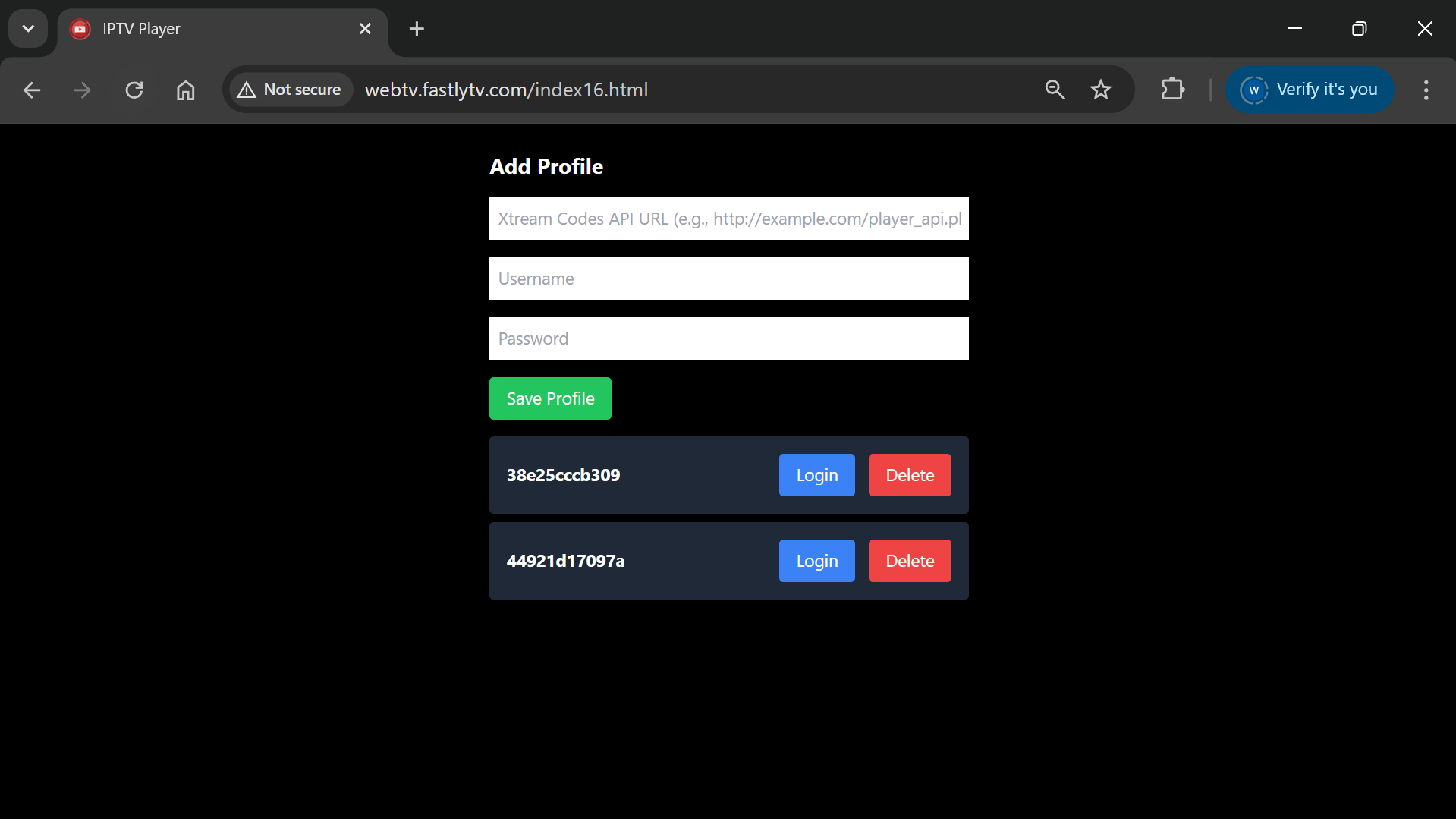 Webplayer PC FastlyTv